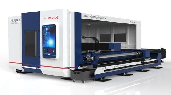 جودة  Integrated Fiber Laser Cutting Machine With Large-scale Exchange Table And Surrounding Tube Plate مصنع
