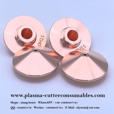 فوهة القطع بالليزر D28 M11 طبقة واحدة مزدوجة مقاومة للتآكل النحاسي لرأس الليزر WSX Han's Hongshan